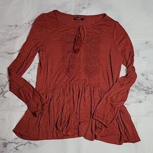 Max Jeans Rust Long Sleeve blouse